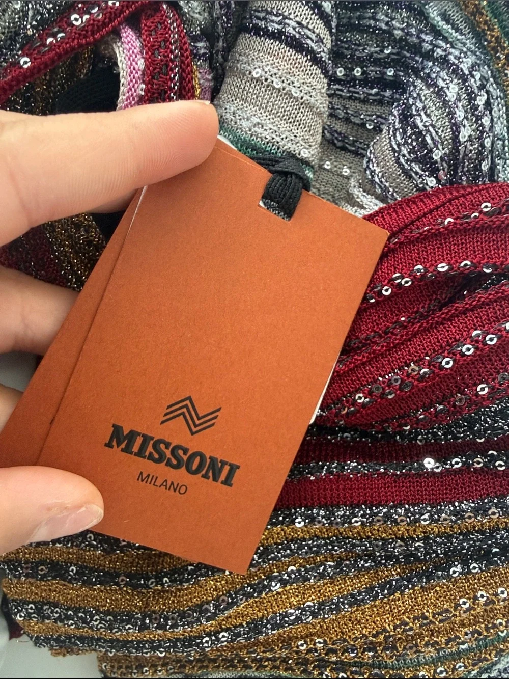 Missoni Multicolor sparkly chevron Metallic Knit Halter Dress - Picture 4 of 4